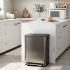 16 Gallon (60L) Touch-Free Pedal Trash Bin, High-Capacity Brushed Stainless Steel Kitchen Garbage Can, Automatic Step-On Waste Bin - 2 of 4
