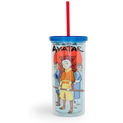 Silver Buffalo Avatar: The Last Airbender Trio Carnival Cup With Lid And Straw | 20 Ounces
