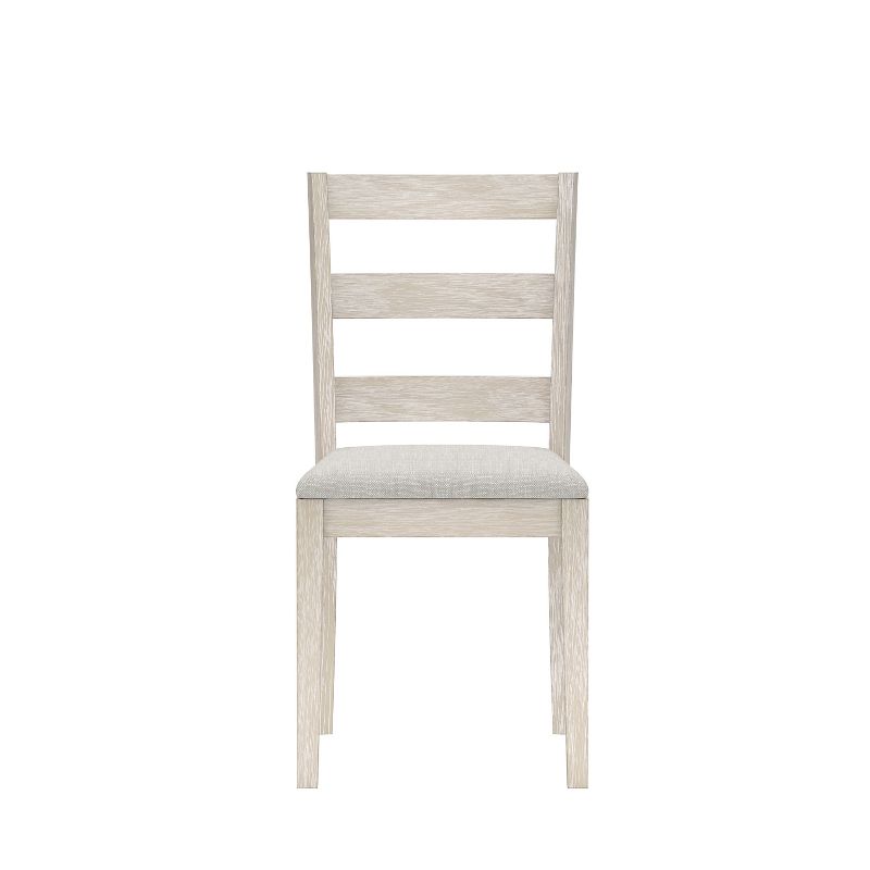 Set of 2 Spencer Wood Ladder Back Dining Chairs White Wire Brush - Hillsdale Furniture, 6 of 13