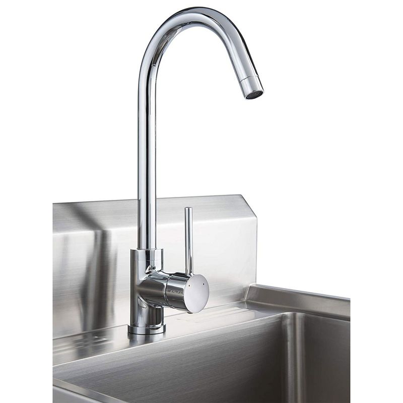 TRINITY Basics THA-0307 EcoStorage 24x21.50x49.20" Stainless Steel Free Standing Utility Sink - Silver, 4 of 6