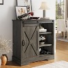 Heynemo Farmhouse Coffee Bar Cabinet with Storage, Sideboard Buffet Cabinet with Sliding Bar Door, for Dining Room Living Room Kitchen - 2 of 4