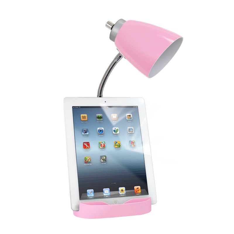 Gooseneck Organizer Desk Lamp with iPad Tablet Stand Book Holder and USB Port - LimeLights, 4 of 7