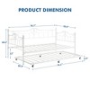 Homhougo Twin Daybed with Trundle, Metal Day Beds Twin Size, Sofa Bed for Living Room and Guest Room - 2 of 4