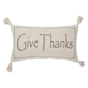 Harvest Blessings Give Thanks Woven Pillow 7x13 - 1 of 4