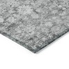 Silver Gray And Pewter Oriental Washable Indoor Outdoor Area Rug - 4 of 4
