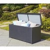 Cosima 53 Inch Wide Outdoor Storage Box - Black - Safavieh - image 2 of 4