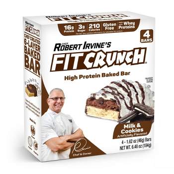 FITCRUNCH Milk & Cookies Protein Bar - 4ct