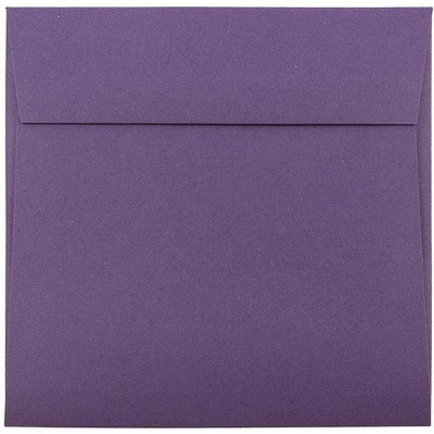 JAM Paper 6 x 6 Square Invitation Envelopes Dark Purple 563912522