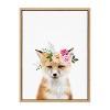 Kate & Laurel All Things Decor 18"x24" Sylvie Flower Crown Fox Framed Wall Art by Amy Peterson Art Studio - 2 of 4