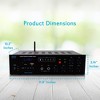 Pyle 500W Bluetooth Public Address Amplifier Receiver - Compact Desktop System with FM Radio (PMSA126BU) - 3 of 4