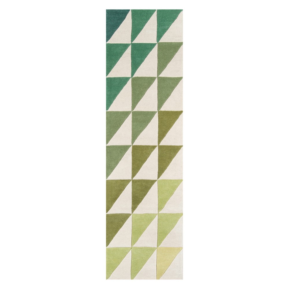 2'3inx8' Ombre Design Tufted Runner Lime - Novogratz By Momeni