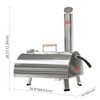 Outdoor 12" Automatic Rotatable Pizza Ovens Portable Stainless Steel Wood Fired Pizza Maker with Built-in Thermometer Pizza Cutter Carry Bag - 4 of 4