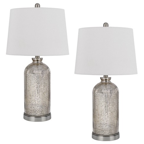 Mirrored deals glass lamp