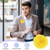 Unique Bargains Silk Alloy Created Camellia Flower Lapel Pin for Men Suit 2 x 1.3 inch 16 Pcs - 4 of 4