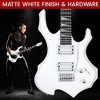 Pyle Heavy Metal EG Fire Electric Guitar Axe w/ Amplifier Kit - White Matte - 3 of 4