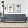 vidaXL Sofa Bed Loveseat Convertible Sofa Bed with Cushions for Studio Velvet - 2 of 4