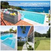 Poolside Float Storage with Wheels, Rolling PE Rattan Pool Caddy, Outdoor Wicker Pool Float Holder Storage Box for Cushions, Floaties, Noodles, Life - 4 of 4