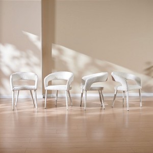 Set of 4 Dining Chair with Metal Legs for Dining Room, Living Room, or Home Office -Morden Fort - 1 of 4