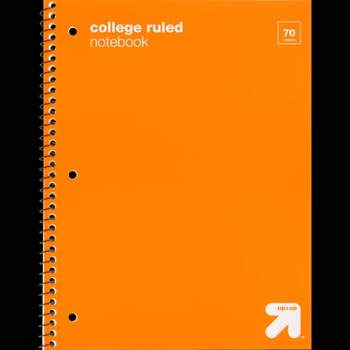 College Ruled 1 Subject Flexible Plastic Cover Spiral Notebook - up & up™
