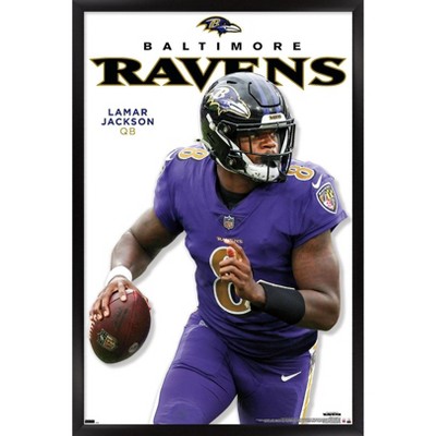 Trends International Nfl Baltimore Ravens - Lamar Jackson Feature Series 23  Framed Wall Poster Prints Black Framed Version 22.375' X 34' : Target