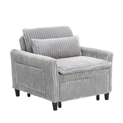 GlasFlength Accent Chairs Modern with Comfortable Seating for Living Room or Lounge Area Gray,67.7”*32.28”*30"