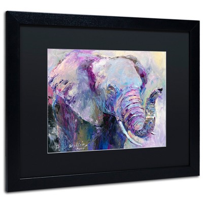Richard Wallich 'Blue Elephant' Floating Brushed Aluminum Art