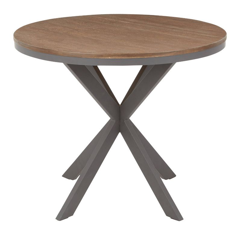 X Pedestal Industrial Dinette Table - LumiSource, 5 of 13