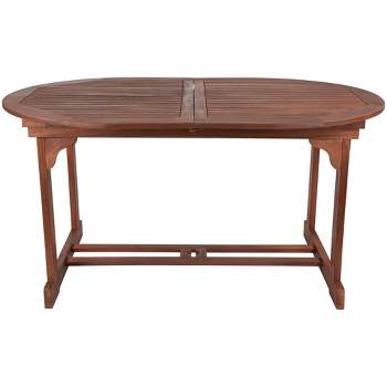 Northlight Oval Outdoor Acacia Wood Folding Patio Dining Table