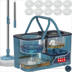 Deep Cleaning Pro: Gen 1 Spin Mop with Chamber Water System - Prevents Cross-Contamination, Heavy-Duty 2-Gal Setup for Large Spaces - 1 of 4