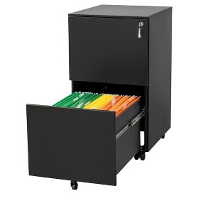 NicBex 2 Drawers/3 Drawers Under Desk Office Mobile File Cabinet with Lock for Home Office Letter/Legal/A4 - 1 of 4