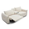 Power Leather Recliner Sofa Set w/ USB, Storage & Cup Holders. Electric Adjustable Backrest & Footrest - Luxury Functional Sofa - 3 of 4