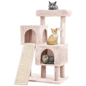 BestMassage Cat Tree 36 Inch Cat Tower Multi-Level Cat Activity Center with Spacious Condos Scratching Posts and Ramp for Indoor Cats - 1 of 4