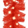 VidaXL Christmas Garland with LED Lights 66 ft Red - 3 of 4