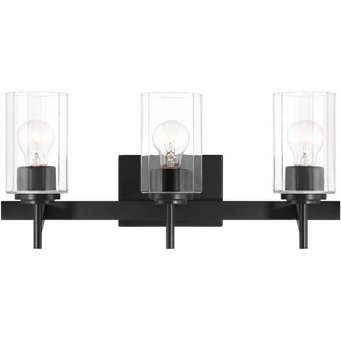 Possini Euro Design Possini Euro Evette 21" Wide Black 3-Light Bath Light - image 1 of 4