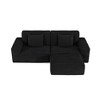 Whisen 106.3" Large Modular Sofa - Striped Fabric, Modern Style, Comfortable, Vacuum Compression, Full Sponge, High Rebound, Straight - 4 of 4
