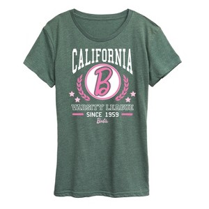 Women's - Barbie - Barbie Varsity League Short Sleeve Graphic T-Shirt - 1 of 4