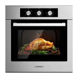 Costway 24'' Single Wall Oven 2.47Cu.ft Built-in Electric Oven 2300W w/ 5 Cooking Modes - 1 of 4