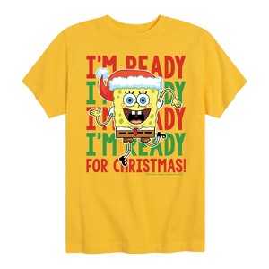 Boys' - SpongeBob SquarePants - I'm Ready For Christmas Short Sleeve Graphic T-Shirt - 1 of 4