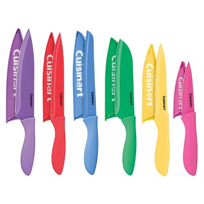 Cuisinart Advantage 12pc Ceramic-Coated Color Knife Set With Blade Guards- C55-12PC2T