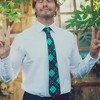 Crazy Dog T-Shirts Saint Patricks Day Plaid Tie Funny Ties for Men St Patricks Ties Mens Novelty Neckties Green Argyle Tie - 3 of 4