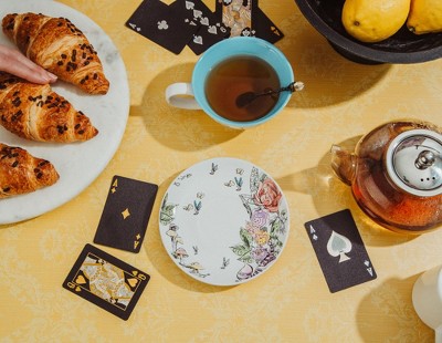 Disney Alice in Wonderland Sketch Ceramic Teacup and Saucer Set