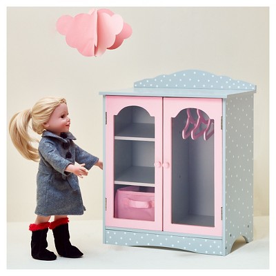 wooden doll closet