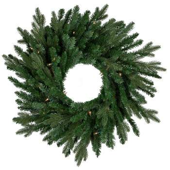 Northlight Green Pine And Poinsettias Artificial Christmas Wreath - 24 ...