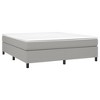 vidaXL Light Gray Fabric Box Spring Bed Frame, California King 72"x83.9", Plywood and Engineered Wood Construction, Modern Suitable Bedroom Furniture - 2 of 4