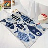 Chery Life Blue Striped Fish Pattern Bath Mat, Machine Washable, 35x24" - 4 of 4