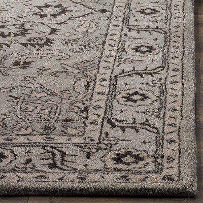 Gray Handmade Tufted Wool 4' x 6' Area Rug
