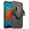 Nakedcellphone Combo for LG K51, Reflect - Ring Grip/Stand Case and Belt Clip Holster - Black - 3 of 4