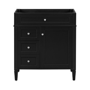 TUYOHW Bathroom Vanity without Top Sink, Modern Bathroom Storage Cabinet with 2 Drawers and a Tip-out Drawer - 1 of 4