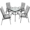 22"4 Patio Dining Stackable Chairs Set with High-Back Cushions - 4 of 4