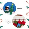 17.5" Embroidered Christmas Stocking Set, 3D Festive Christmas Characters boots decoration - 4 of 4